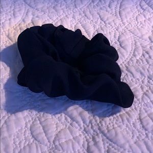 silky navy blue scrunchie